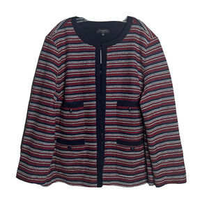 Talbots Bouclé Striped Jacket Size 3X